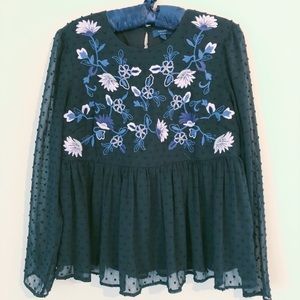 Peplum Floral Blouse